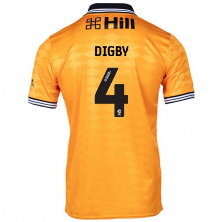 Kandiny Niño Camiseta Paul Digby #4 Naranja 1ª Equipación 2024/25 La Camisa