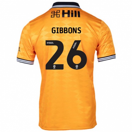 Kandiny Bambino Maglia James Gibbons #26 Arancione Kit Gara Home 2024/25 Maglietta