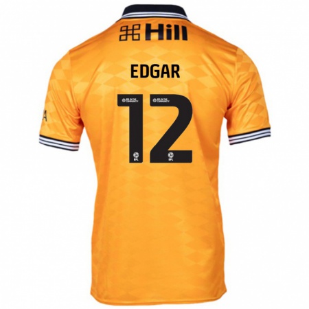 Kandiny Bambino Maglia Sammy Edgar #12 Arancione Kit Gara Home 2024/25 Maglietta