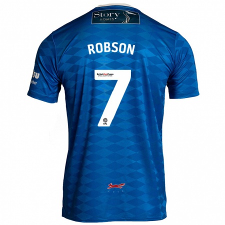 Kandiny Bambino Maglia Ethan Robson #7 Blu Kit Gara Home 2024/25 Maglietta