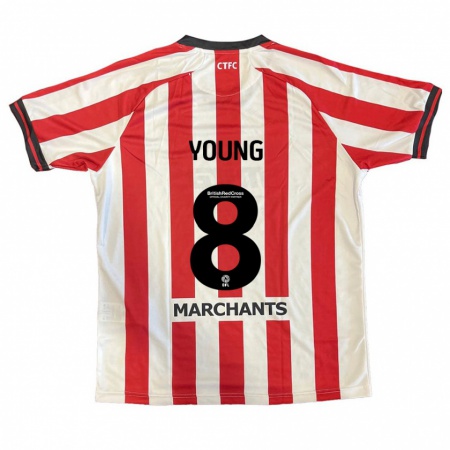 Kandiny Kinder Luke Young #8 Rot Weiß Heimtrikot Trikot 2024/25 T-Shirt Österreich