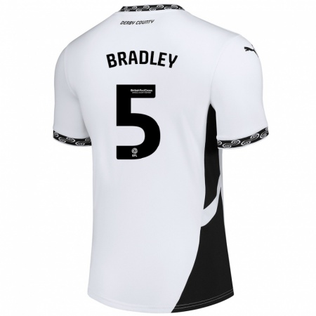 Kandiny Kinder Sonny Bradley #5 Weiß Schwarz Heimtrikot Trikot 2024/25 T-Shirt Österreich