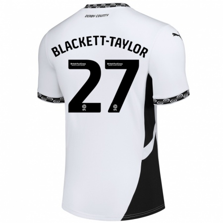 Kandiny Kinder Corey Blackett-Taylor #27 Weiß Schwarz Heimtrikot Trikot 2024/25 T-Shirt Österreich