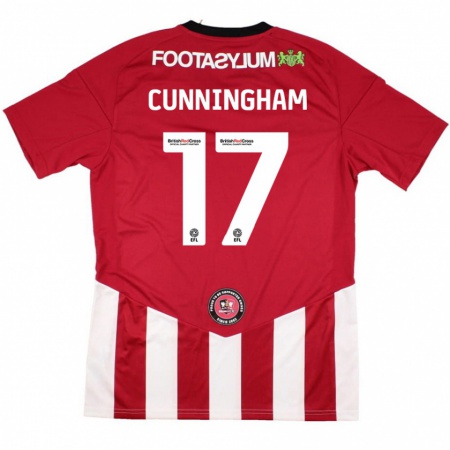 Kandiny Bambino Maglia Zoe Cunningham #17 Rosso Bianco Kit Gara Home 2024/25 Maglietta