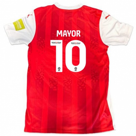 Kandiny Niño Camiseta Danny Mayor #10 Rojo Blanco 1ª Equipación 2024/25 La Camisa