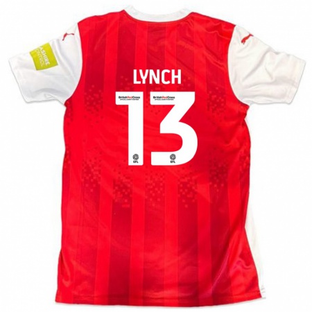 Kandiny Barn Jay Lynch #13 Röd Vit Hemmatröja Matchtröjor 2024/25 Tröjor T-Tröja