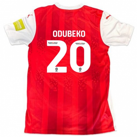 Kandiny Bambino Maglia Mipo Odubeko #20 Rosso Bianco Kit Gara Home 2024/25 Maglietta