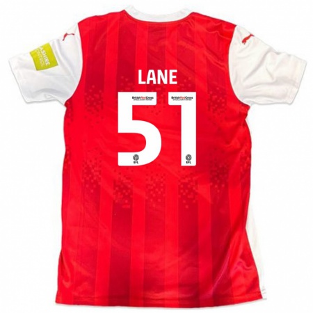 Kandiny Niño Camiseta Mikey Lane #51 Rojo Blanco 1ª Equipación 2024/25 La Camisa