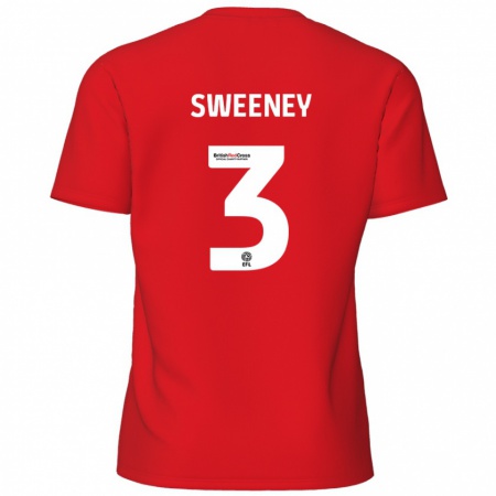 Kandiny Kinderen Jayden Sweeney #3 Rood Thuisshirt Thuistenue 2024/25 T-Shirt België