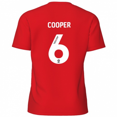 Kandiny Bambino Maglia Brandon Cooper #6 Rosso Kit Gara Home 2024/25 Maglietta