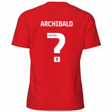 KandinyキッズAaron Archibald#0赤ホームシャツ2024/25ジャージーユニフォーム