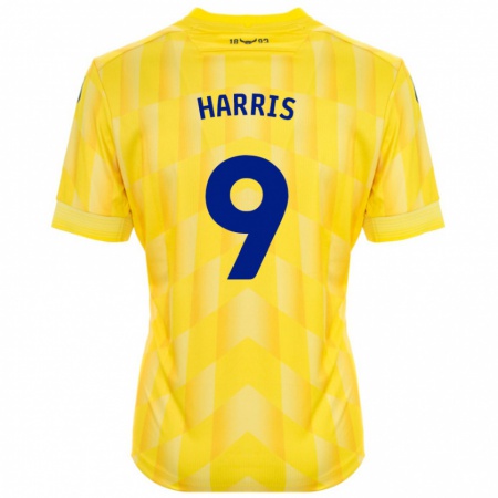 Kandiny Kinder Mark Harris #9 Gelb Heimtrikot Trikot 2024/25 T-Shirt Österreich