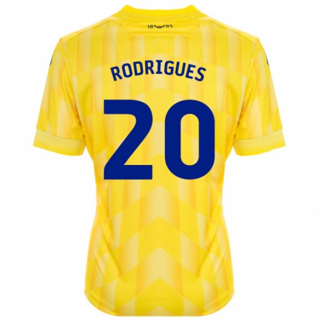 Kandiny Kinderen Rúben Rodrigues #20 Geel Thuisshirt Thuistenue 2024/25 T-Shirt België