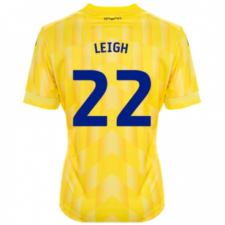 Kandiny Bambino Maglia Greg Leigh #22 Giallo Kit Gara Home 2024/25 Maglietta