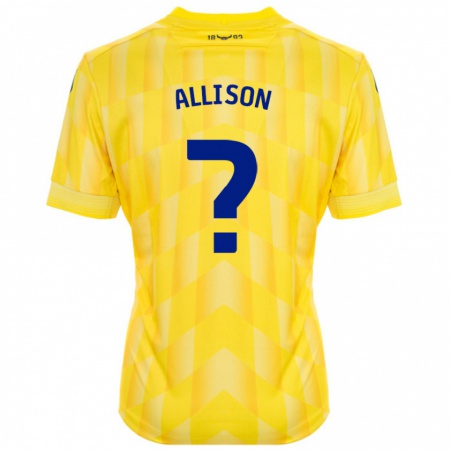 Kandiny Kinderen Lauren Allison #0 Geel Thuisshirt Thuistenue 2024/25 T-Shirt België