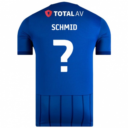 Kandiny Bambino Maglia Nicolas Schmid #0 Blu Kit Gara Home 2024/25 Maglietta