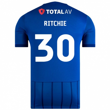 Kandiny Barn Matt Ritchie #30 Blå Hemmatröja Matchtröjor 2024/25 Tröjor T-Tröja