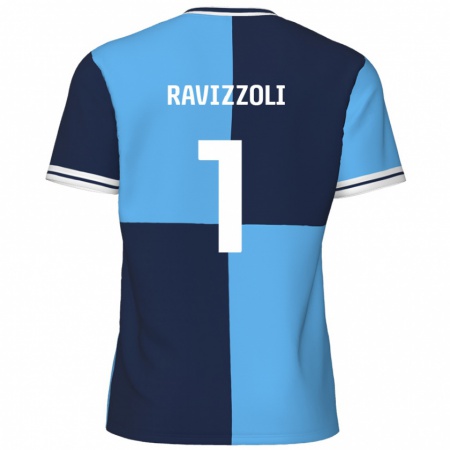 Kandiny Bambino Maglia Franco Ravizzoli #1 Azzurro Blu Scuro Kit Gara Home 2024/25 Maglietta