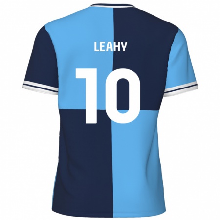 Kandiny Niño Camiseta Luke Leahy #10 Azul Cielo Azul Oscuro 1ª Equipación 2024/25 La Camisa