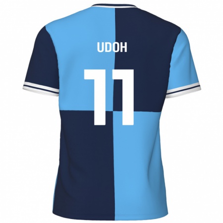 Kandiny Kinder Daniel Udoh #11 Himmelblau Dunkelblau Heimtrikot Trikot 2024/25 T-Shirt Österreich