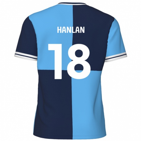 Kandiny Kinder Brandon Hanlan #18 Himmelblau Dunkelblau Heimtrikot Trikot 2024/25 T-Shirt Österreich