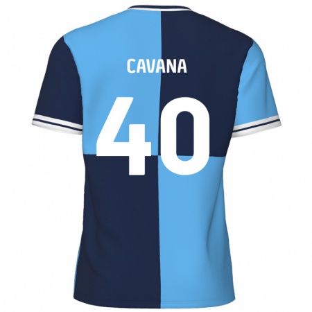 Kandiny Kinder Max Cavana #40 Himmelblau Dunkelblau Heimtrikot Trikot 2024/25 T-Shirt Österreich