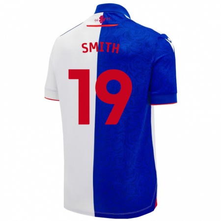 Kandiny Niño Camiseta Evie Smith #19 Azul Cielo Blanco 1ª Equipación 2024/25 La Camisa México