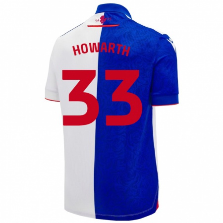 Kandiny Niño Camiseta Taylor Howarth #33 Azul Cielo Blanco 1ª Equipación 2024/25 La Camisa México