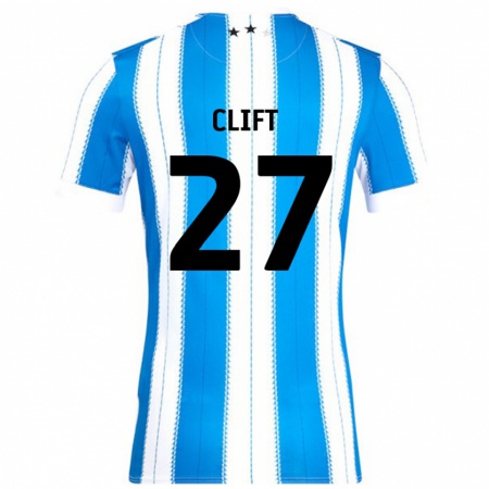 Kandiny Niño Camiseta Cassidy Clift #27 Azul Blanco 1ª Equipación 2024/25 La Camisa