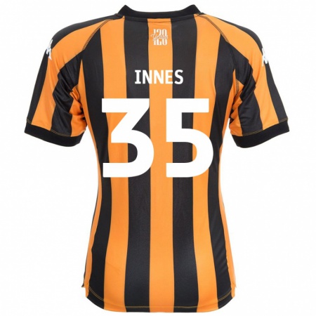 Kandiny Kinder Emma Innes #35 Schwarz Bernstein Heimtrikot Trikot 2024/25 T-Shirt Österreich