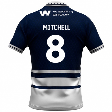 Kandiny Bambino Maglia Billy Mitchell #8 Blu Navy Bianco Kit Gara Home 2024/25 Maglietta