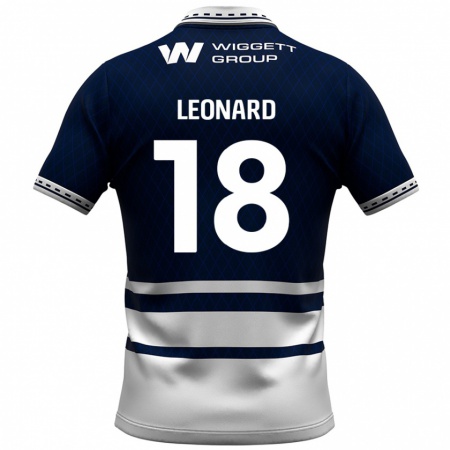 Kandiny Bambino Maglia Ryan Leonard #18 Blu Navy Bianco Kit Gara Home 2024/25 Maglietta