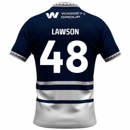 Kandiny Barn Sha'mar Lawson #48 Marinblå Vit Hemmatröja Matchtröjor 2024/25 Tröjor T-Tröja