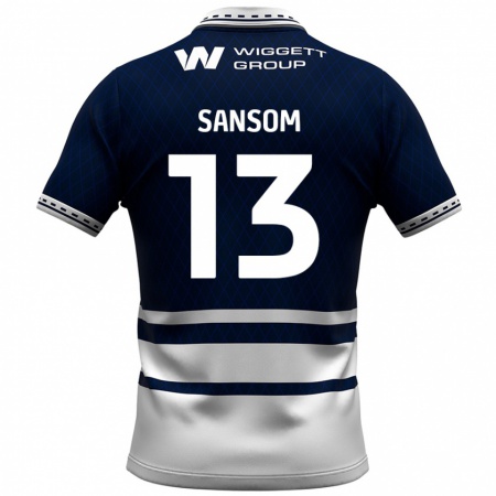 KandinyキッズChloe Sansom#13ネイビーブルー ホワイトホームシャツ2024/25ジャージーユニフォーム