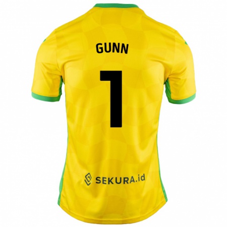 Kandiny Bambino Maglia Angus Gunn #1 Giallo Verde Kit Gara Home 2024/25 Maglietta