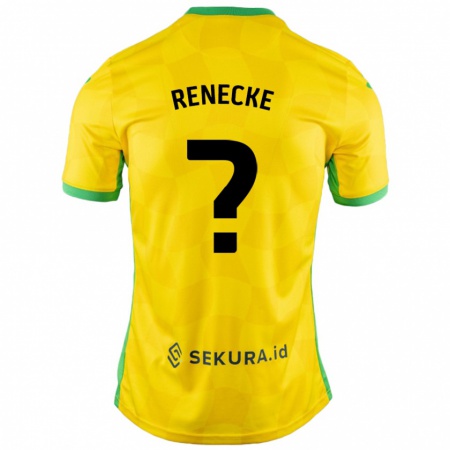 Kandiny Bambino Maglia Waylon Renecke #0 Giallo Verde Kit Gara Home 2024/25 Maglietta