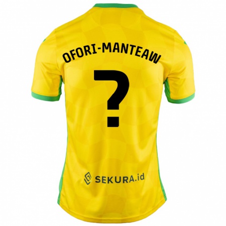 Kandiny Bambino Maglia Lloyd Ofori-Manteaw #0 Giallo Verde Kit Gara Home 2024/25 Maglietta