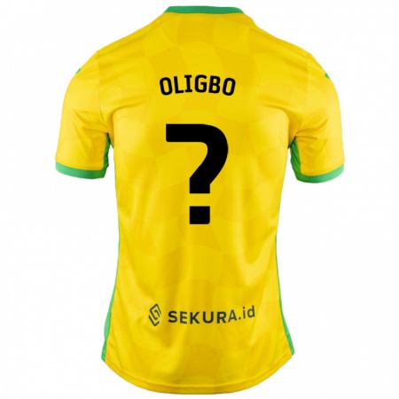 Kandiny Bambino Maglia Finlay Oligbo #0 Giallo Verde Kit Gara Home 2024/25 Maglietta