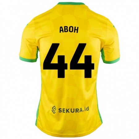 Kandiny Bambino Maglia Ken Aboh #44 Giallo Verde Kit Gara Home 2024/25 Maglietta