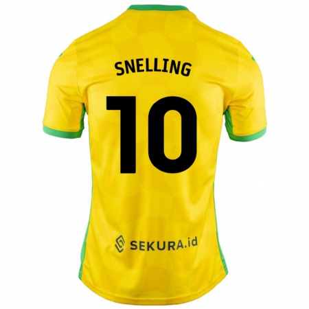 Kandiny Bambino Maglia Natasha Snelling #10 Giallo Verde Kit Gara Home 2024/25 Maglietta