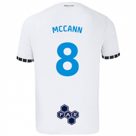 Kandiny Niño Camiseta Ali Mccann #8 Blanco 1ª Equipación 2024/25 La Camisa