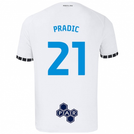 Kandiny Kinder James Pradic #21 Weiß Heimtrikot Trikot 2024/25 T-Shirt Österreich