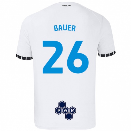 Kandiny Niño Camiseta Patrick Bauer #26 Blanco 1ª Equipación 2024/25 La Camisa