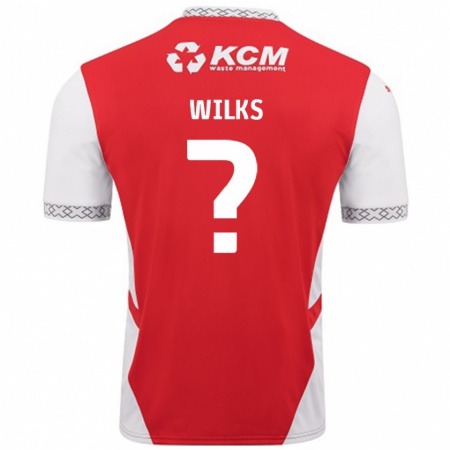 Kandiny Niño Camiseta Mallik Wilks #0 Rojo Blanco 1ª Equipación 2024/25 La Camisa México