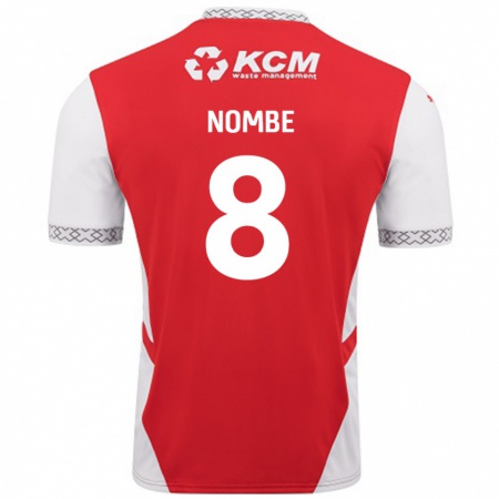 Kandiny Niño Camiseta Sam Nombe #8 Rojo Blanco 1ª Equipación 2024/25 La Camisa