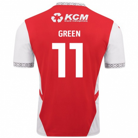 Kandiny Niño Camiseta Andre Green #11 Rojo Blanco 1ª Equipación 2024/25 La Camisa México