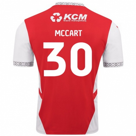 Kandiny Niño Camiseta Jamie Mccart #30 Rojo Blanco 1ª Equipación 2024/25 La Camisa México