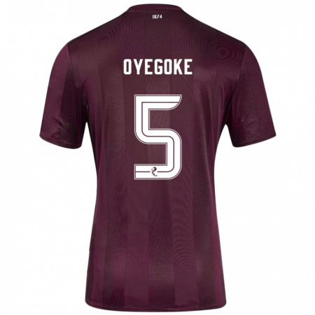 Kandiny Kinder Daniel Oyegoke #5 Burgundrot Heimtrikot Trikot 2024/25 T-Shirt Österreich