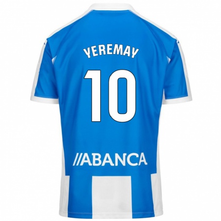 Kandiny Niño Camiseta Yeremay Hernández #10 Azul Blanco 1ª Equipación 2024/25 La Camisa