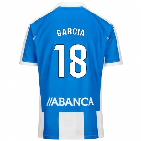 Kandiny Niño Camiseta Raquel García #18 Azul Blanco 1ª Equipación 2024/25 La Camisa